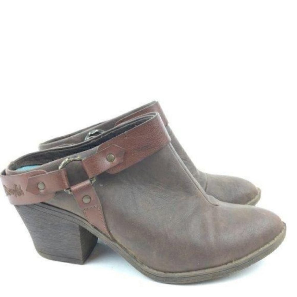 Blowfish Ankle Boots size 7.5 Belted Western Mules